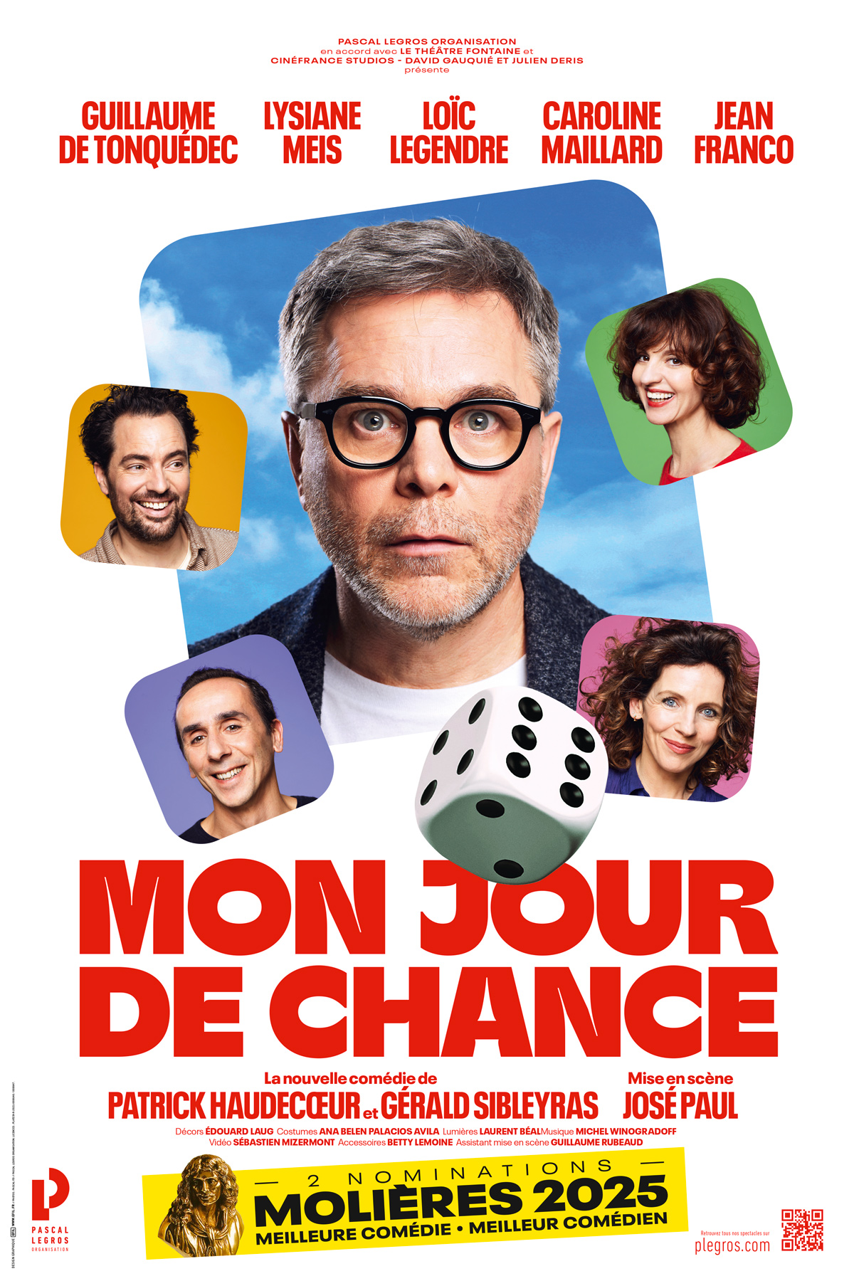 Affiche spectacle Mon Jour de chance - Nominations Molières 2025